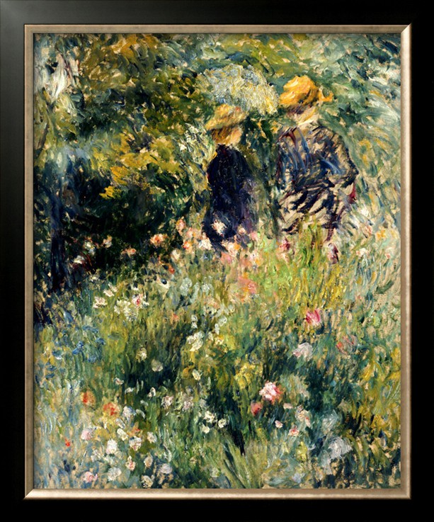 Conversation Dans Une Roseraie 1876 - Pierre-Auguste Renoir painting on canvas